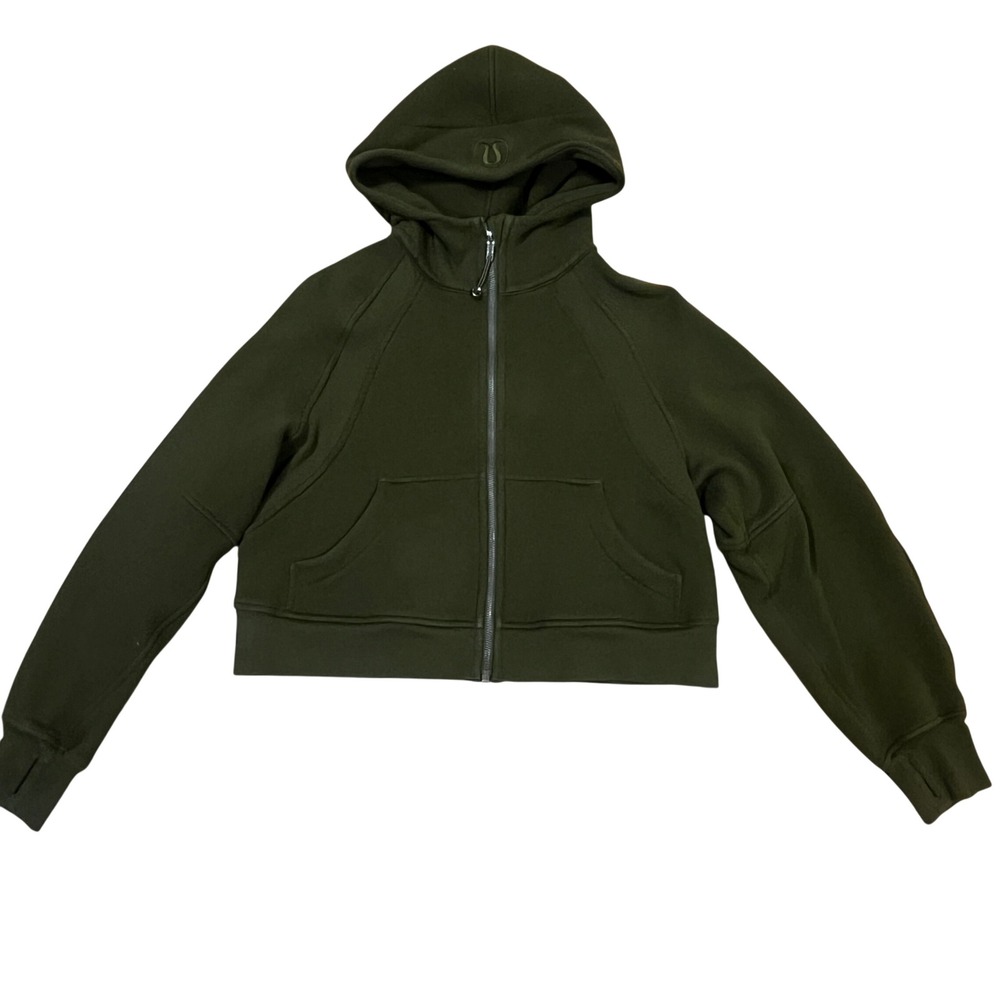 Lululemon Scuba Oversized Full Zip Hoodie XS/S Olive Green Boxy Athleisure